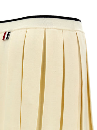 White Virgin Wool Long Skirt