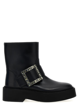 Black Calfskin Ankle Boots