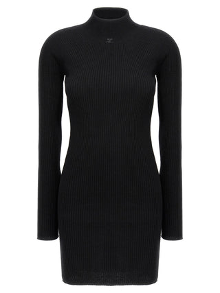 Black Cotton Short Dress