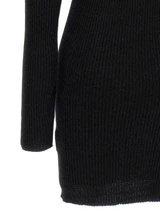 Black Cotton Short Dress