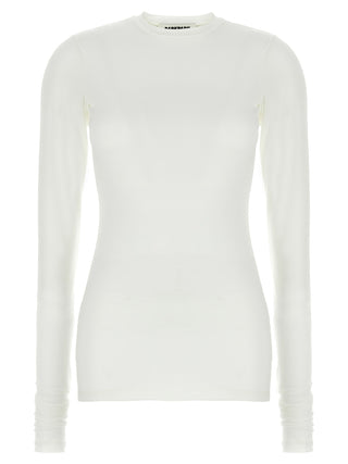 White Polyester Long Sleeve T-Shirt
