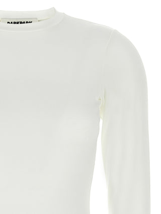 White Polyester Long Sleeve T-Shirt