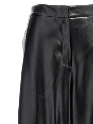Black Polyester Casual Pants