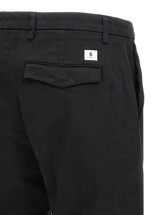 Pantalones casuales de algodón negro
