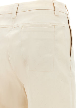 Pantalones beige de algodón