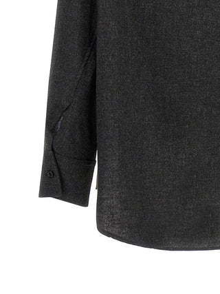Gray Wool Blouse