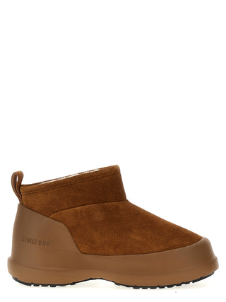 Brown Cowhide Flat Boots