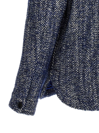 Blue Wool Full-Length Jacket