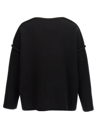 Black Wool Cardigan