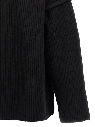 Black Wool Cardigan