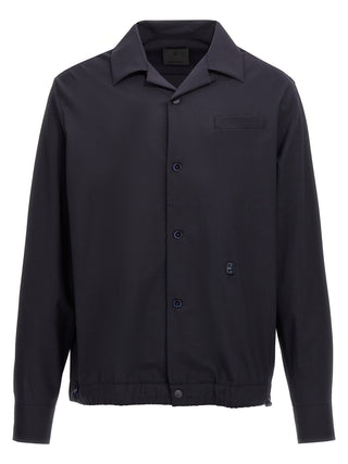 Blue Elastane Blouse