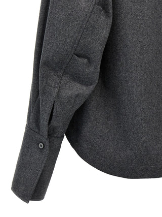 Gray Wool Blouse