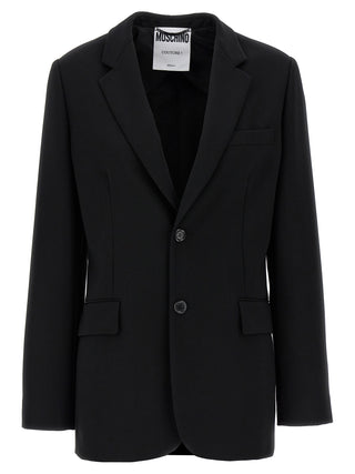 Black Polyester Blazer