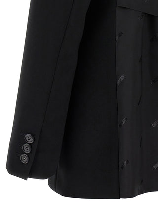 Black Polyester Blazer