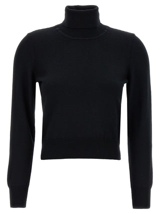 Black Merino Wool Cardigan