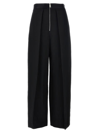 Black Viscose Casual Pants