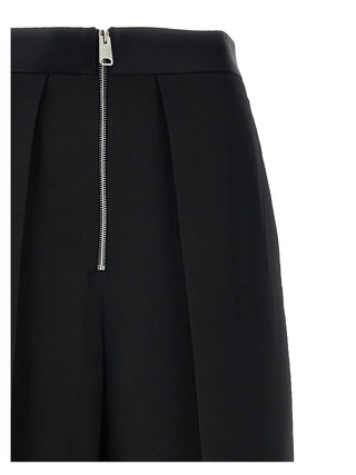 Black Viscose Casual Pants