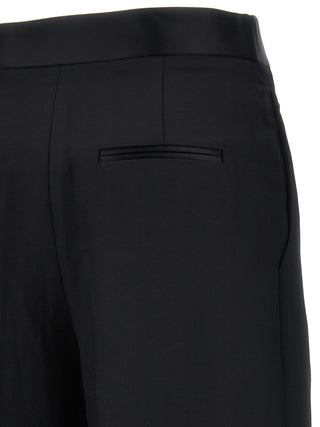 Black Viscose Casual Pants