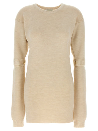 Vestido corto blanco de acetato