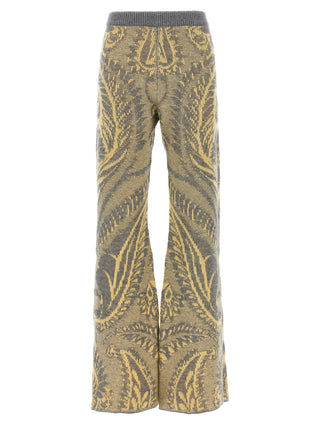 Multicolor Wool Flared Pants