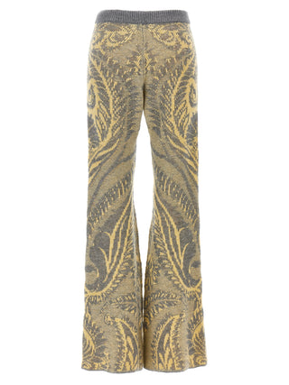 Multicolor Wool Flared Pants