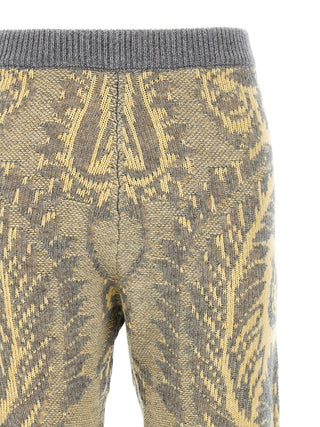 Multicolor Wool Flared Pants
