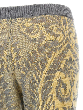 Multicolor Wool Flared Pants