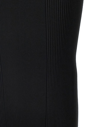 Vestido midi negro de viscosa