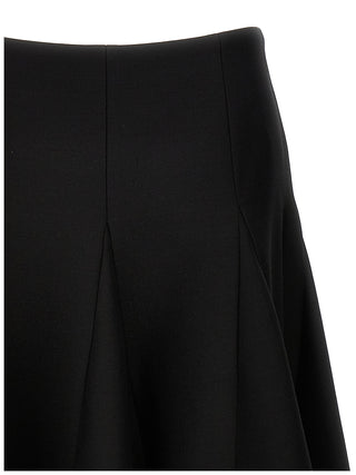 Black Virgin Wool Mini Skirt