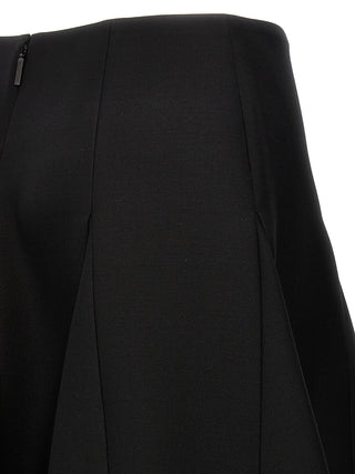 Black Virgin Wool Mini Skirt
