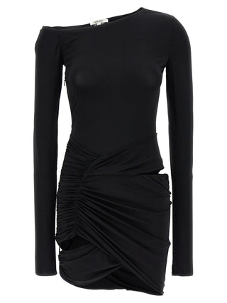 Black Viscose Mini Skirt