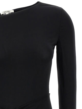 Black Viscose Mini Skirt