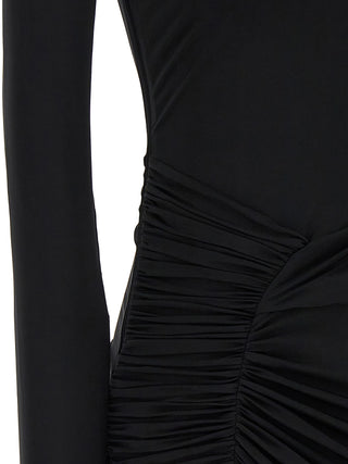 Black Viscose Mini Skirt