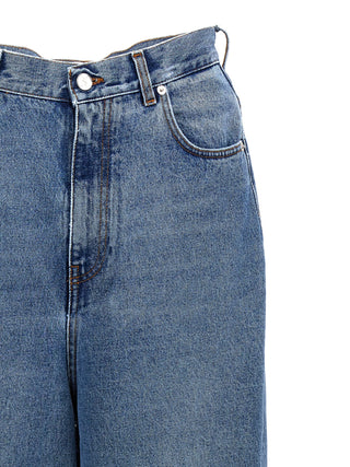 Jeans azules de algodón denim