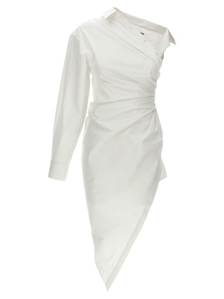 White Cotton Short Dress
