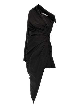 Black Cotton Short Dress