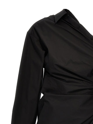 Black Cotton Short Dress