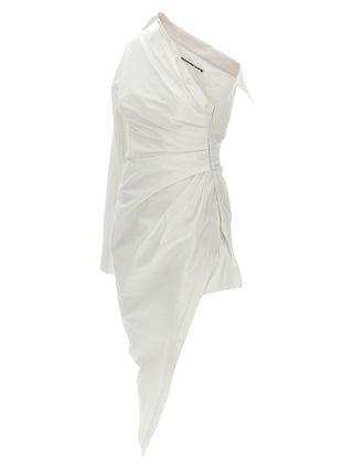 White Cotton Short Dress
