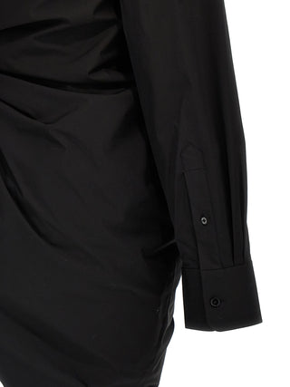 Black Cotton Short Dress