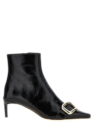 Black Calfskin Ankle Boots