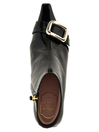 Black Calfskin Ankle Boots
