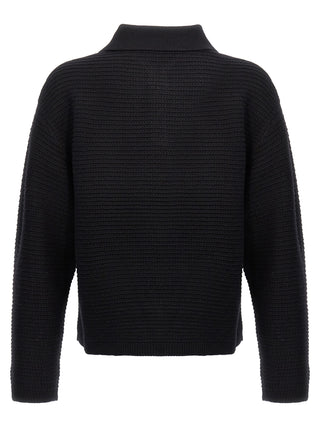 Black Wool Cardigan