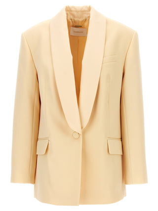 Blazer beige de lana