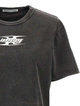 Camiseta de algodón gris