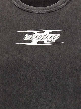 Camiseta de algodón gris