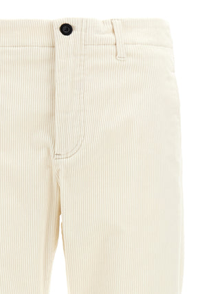 Pantalones casuales de algodón blanco