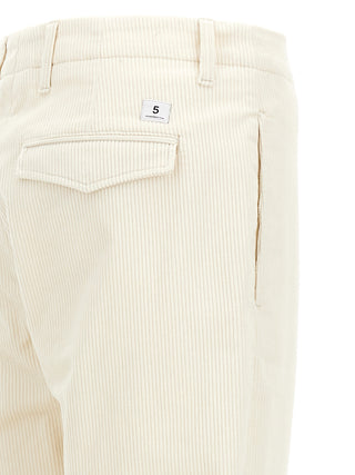 Pantalones casuales de algodón blanco
