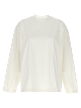 White Cotton Long Sleeve T-Shirt