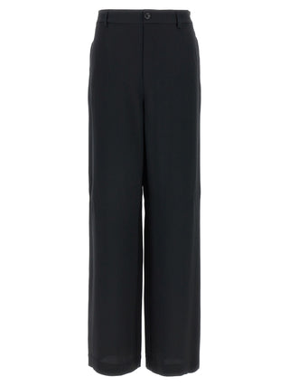 Black Acetate Casual Pants