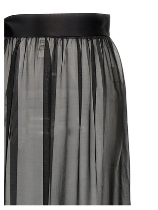 Black Silk Mini Skirt